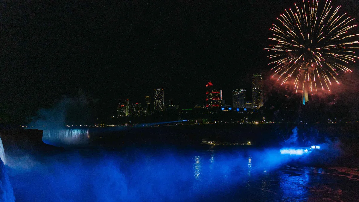Day and night, morning start on a Niagara Falls tour from NYC, New York